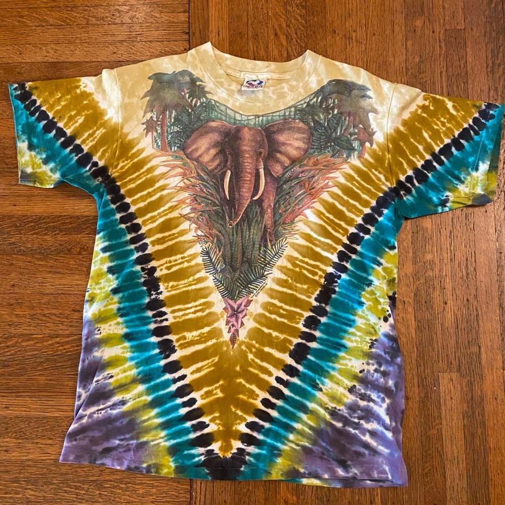 Liquid blue all over print Elephant.